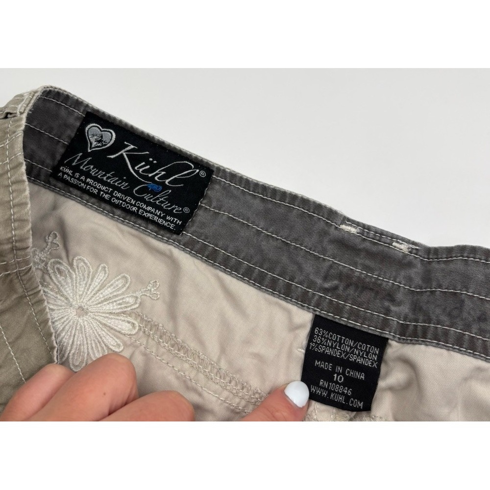 Kuhl Women's 10 Brown Cotton Hiking Straight Cropped Pants - Picture 5 of 6